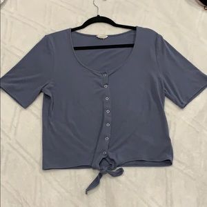 Aeropostale blue button up shirt